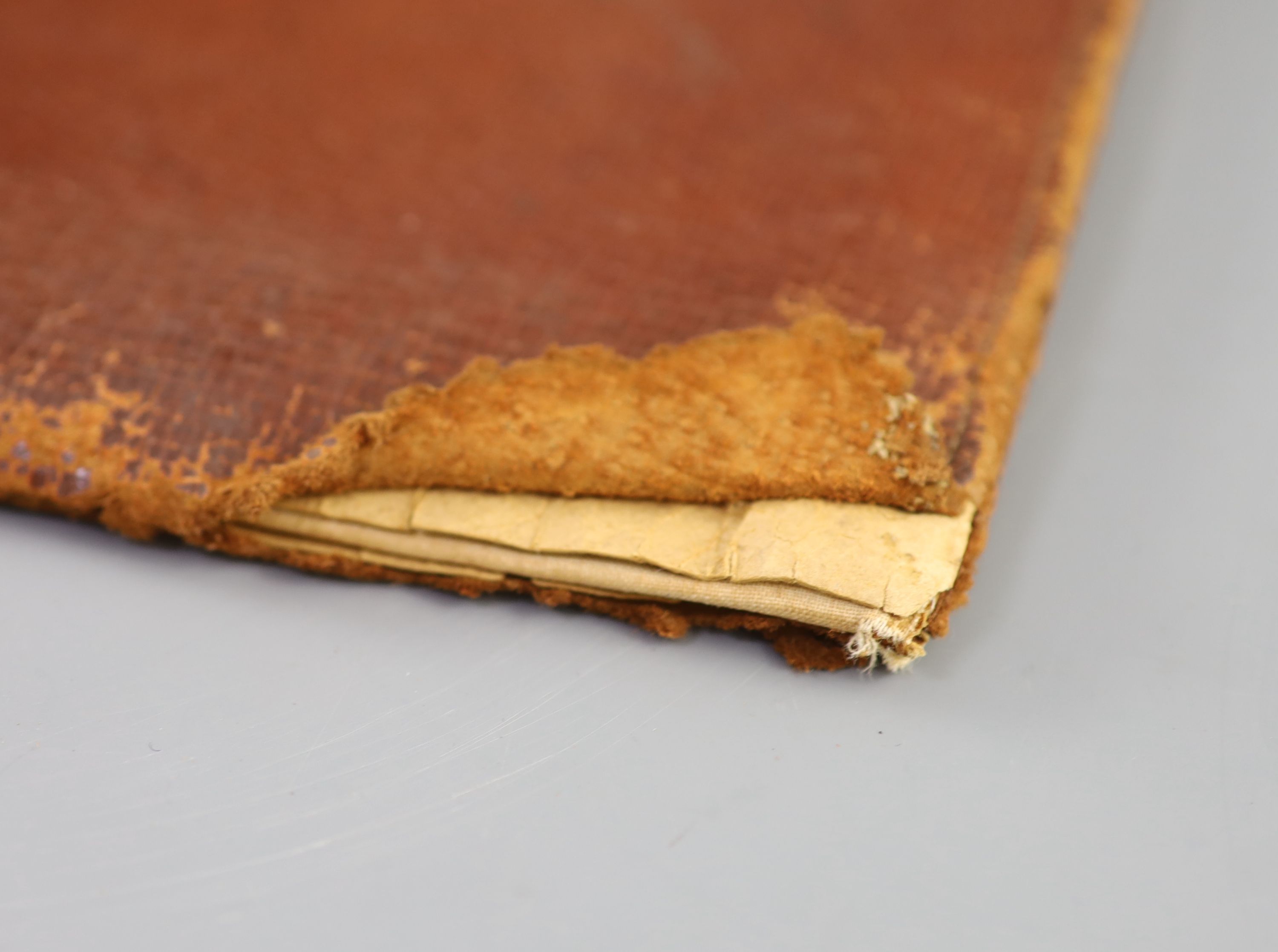 A leather attache case, the property of Lady Doreens father the sixth Marquess of Sligo, 24 x 36cm.